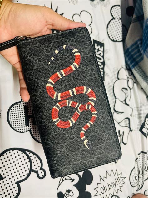 kingsnake gucci wallet imitations|gucci kingsnake wallet used.